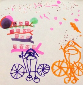 Jade's rendition of us cycling